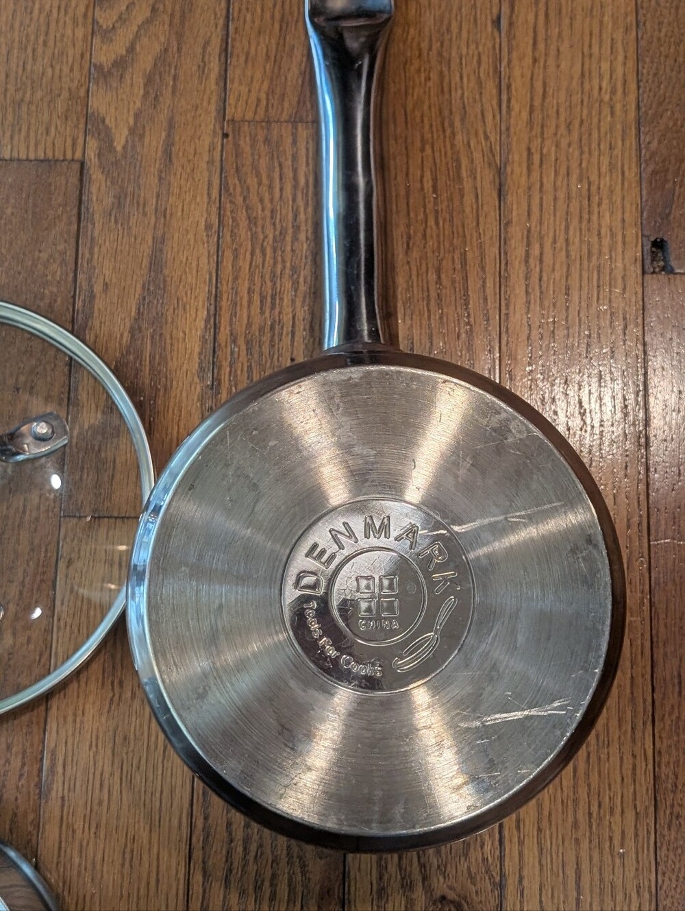 Denmark stainless steel sauce pan / double boiler with glass lid preowned - Picture 6 of 6